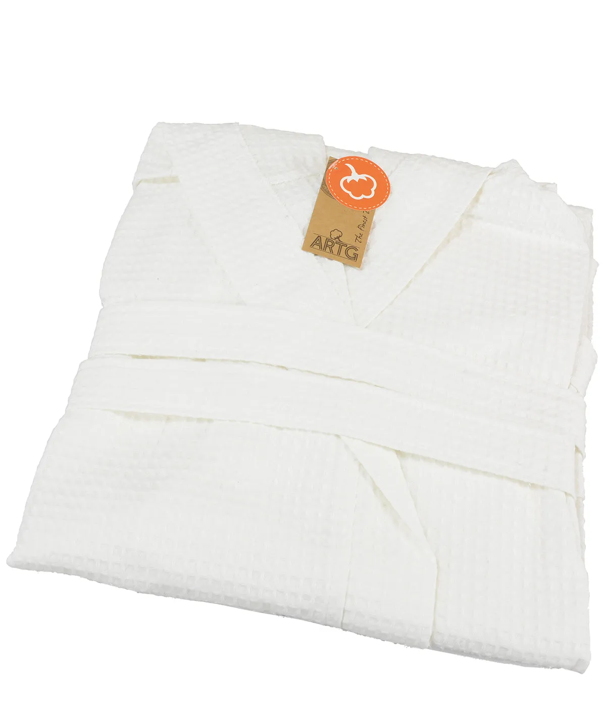 ARTG® waffle bathrobe with hood | White