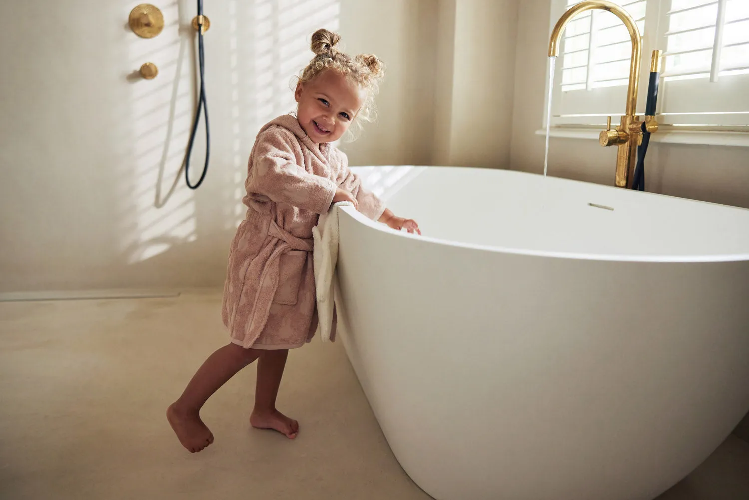 Bathrobe Terry 3-4 year Miffy Jacquard - Wild Rose