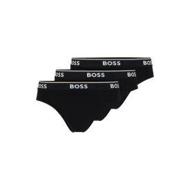 BOSS 3 Pack Power Cotton Stretch Briefs - Black
