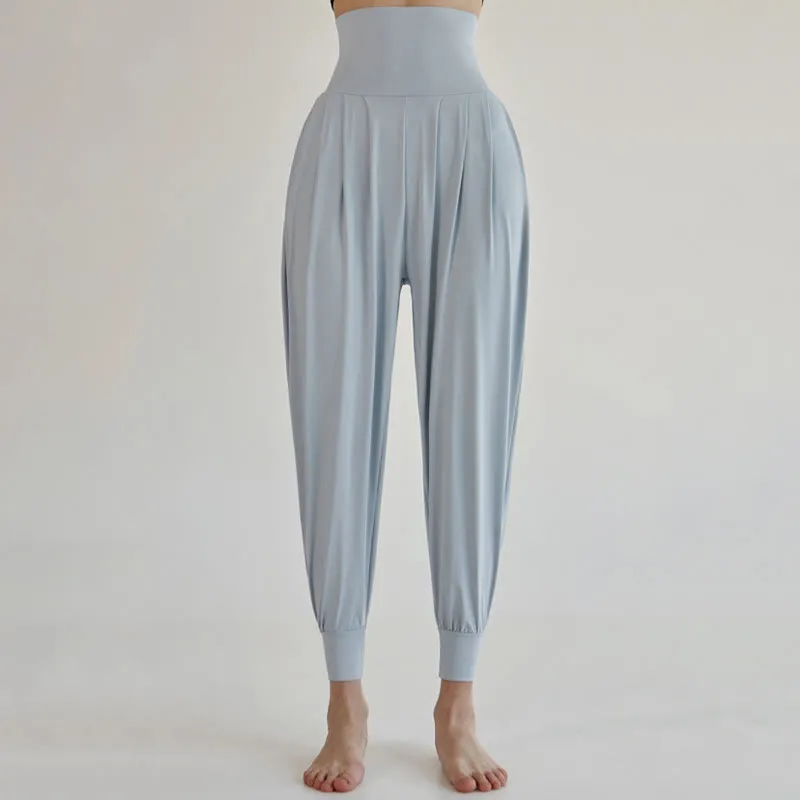 Buddha Stones Casual Plain High Waist Quick Drying Women's Leica Pants With Pockets