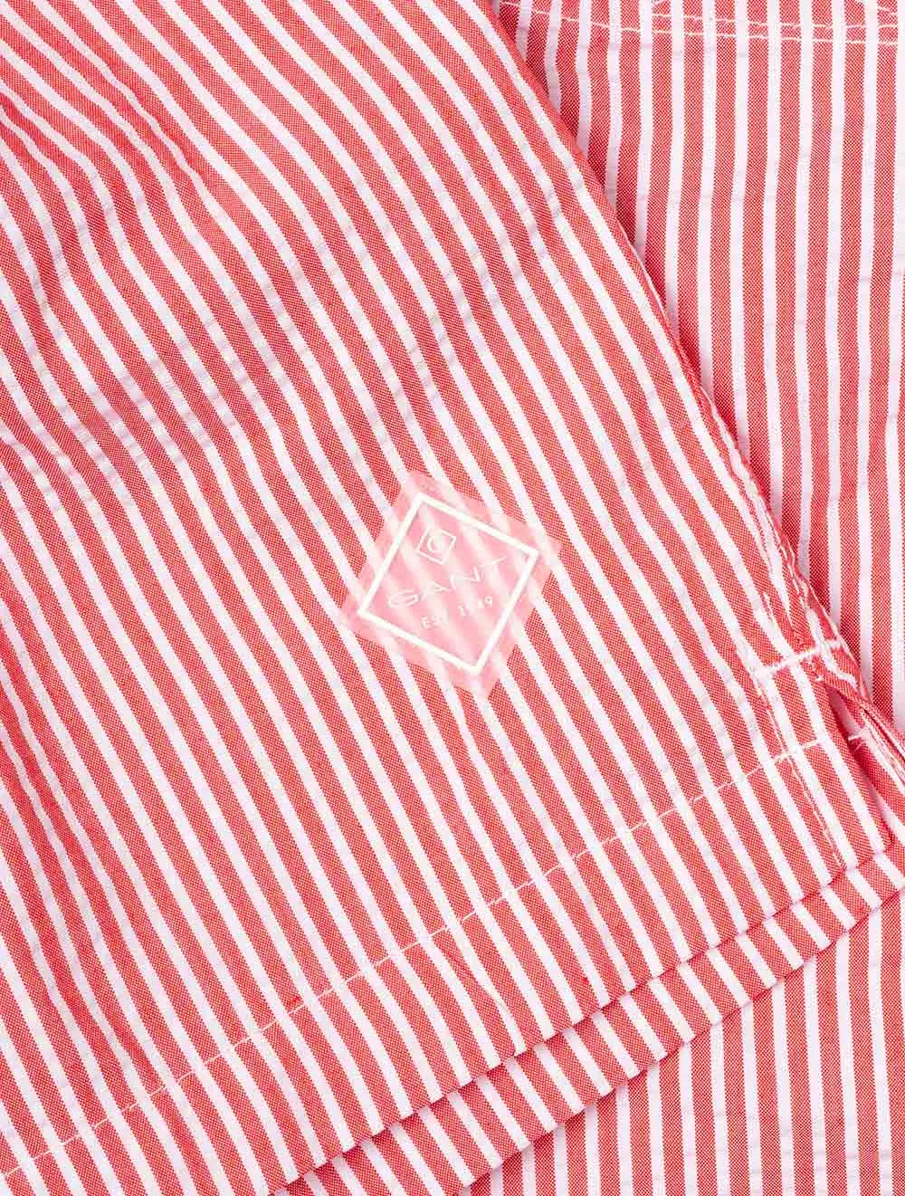 Classic Fit Seersucker Swim Shorts Bright Red