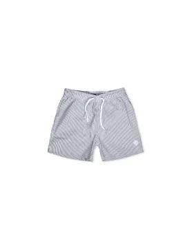 Classic Fit Seersucker Swim Shorts Marine
