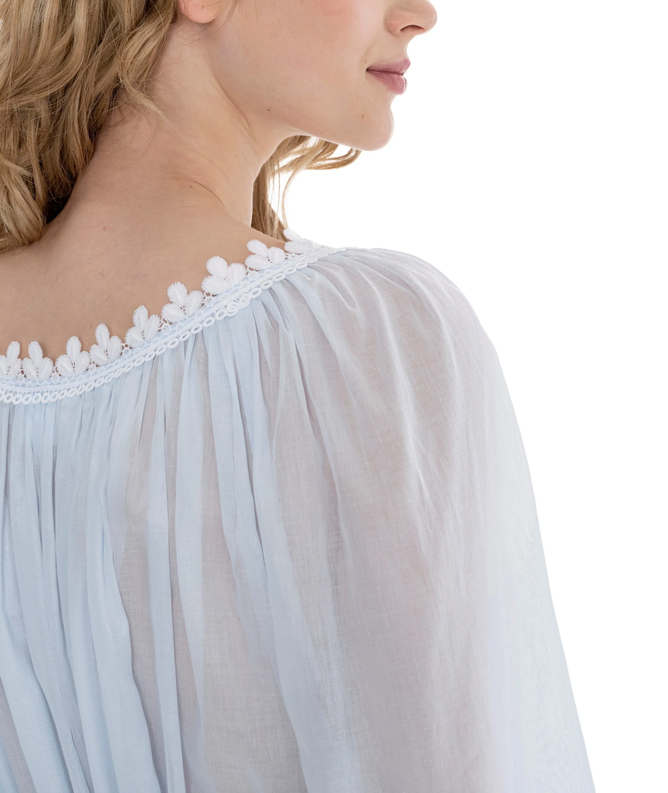 Elyse 3NH Long Mousseline Nightdress (in stock, 3-day dispatch)