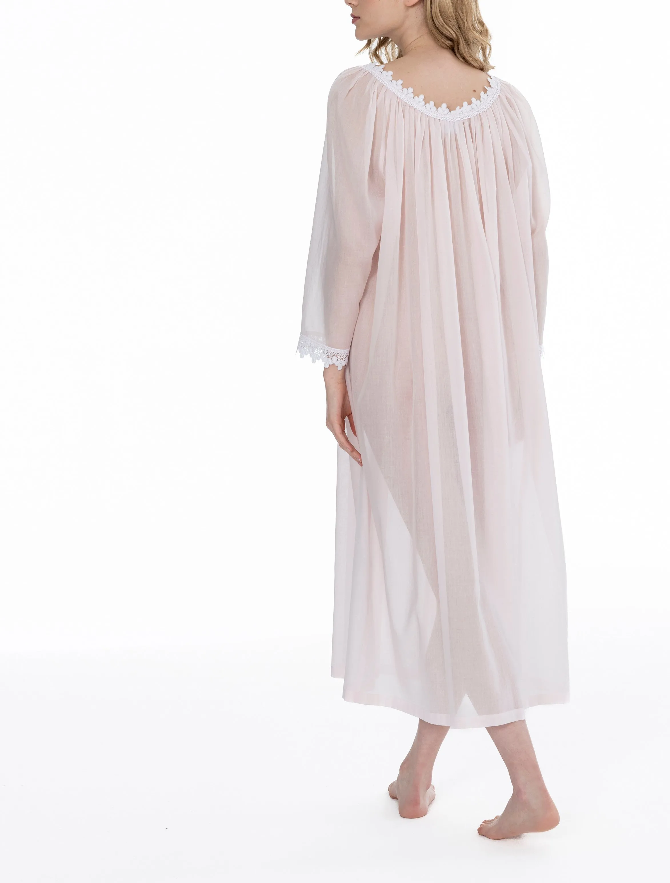 Elyse 3NH Long Mousseline Nightdress (in stock, 3-day dispatch)