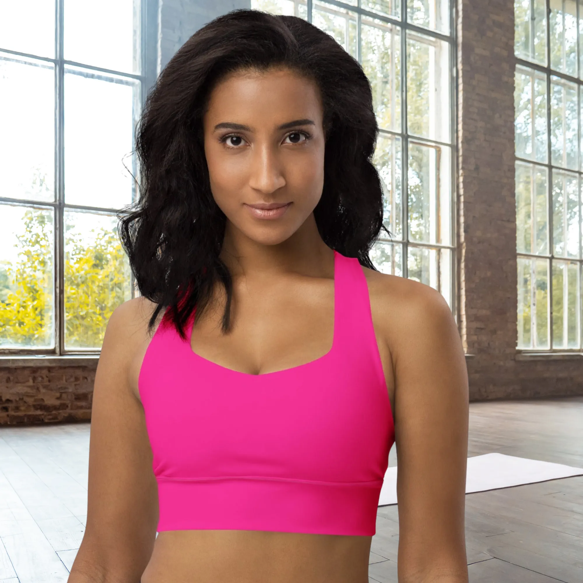 Fuchsia Pink Sports Bra | Exercise Sports Bra, lioness-love