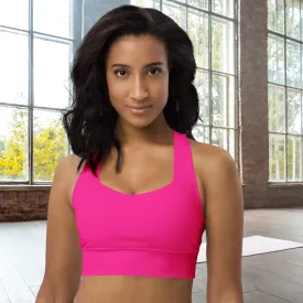 Fuchsia Pink Sports Bra | Exercise Sports Bra, lioness-love