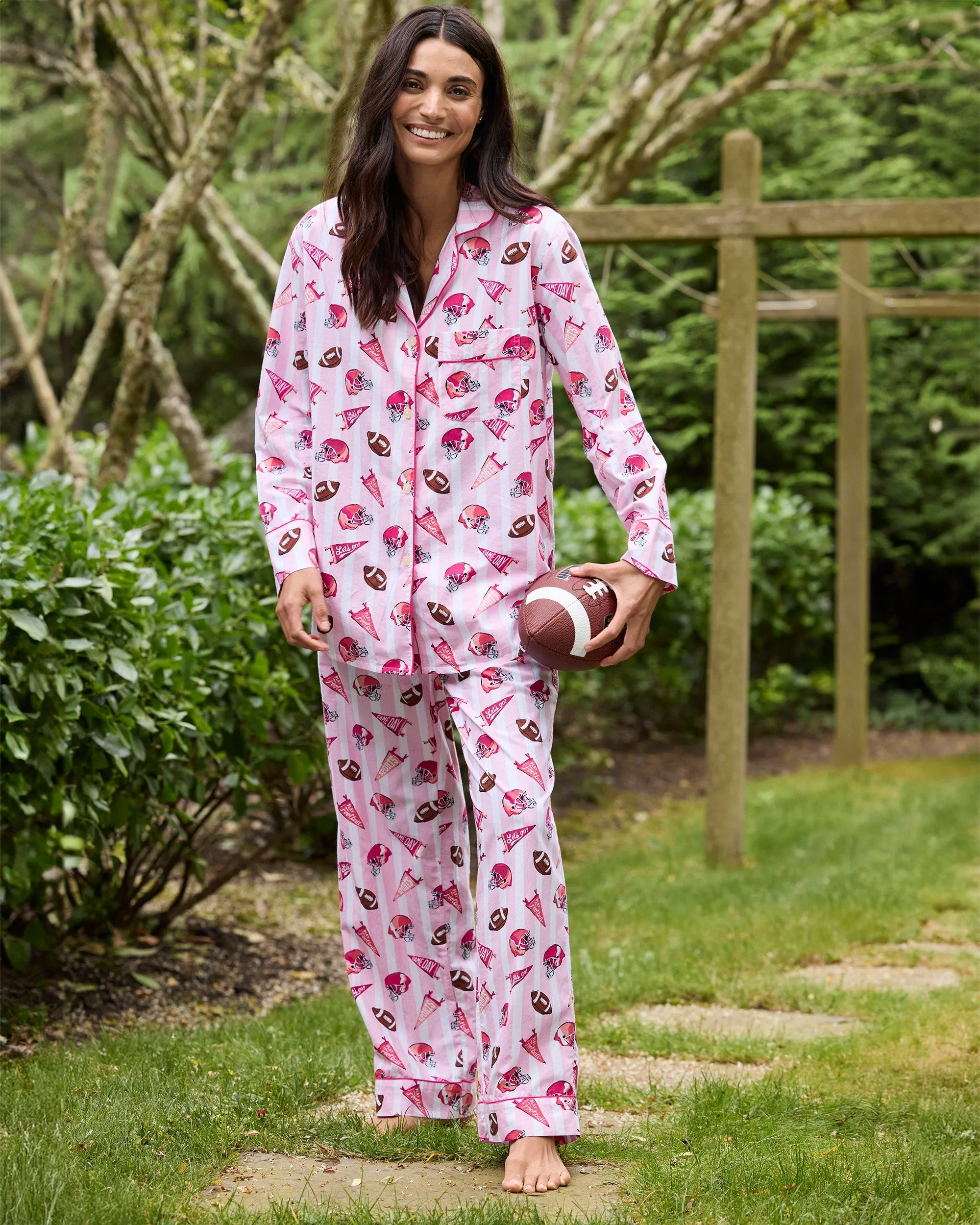 Game Day - Long PJ Set - Powder Puff