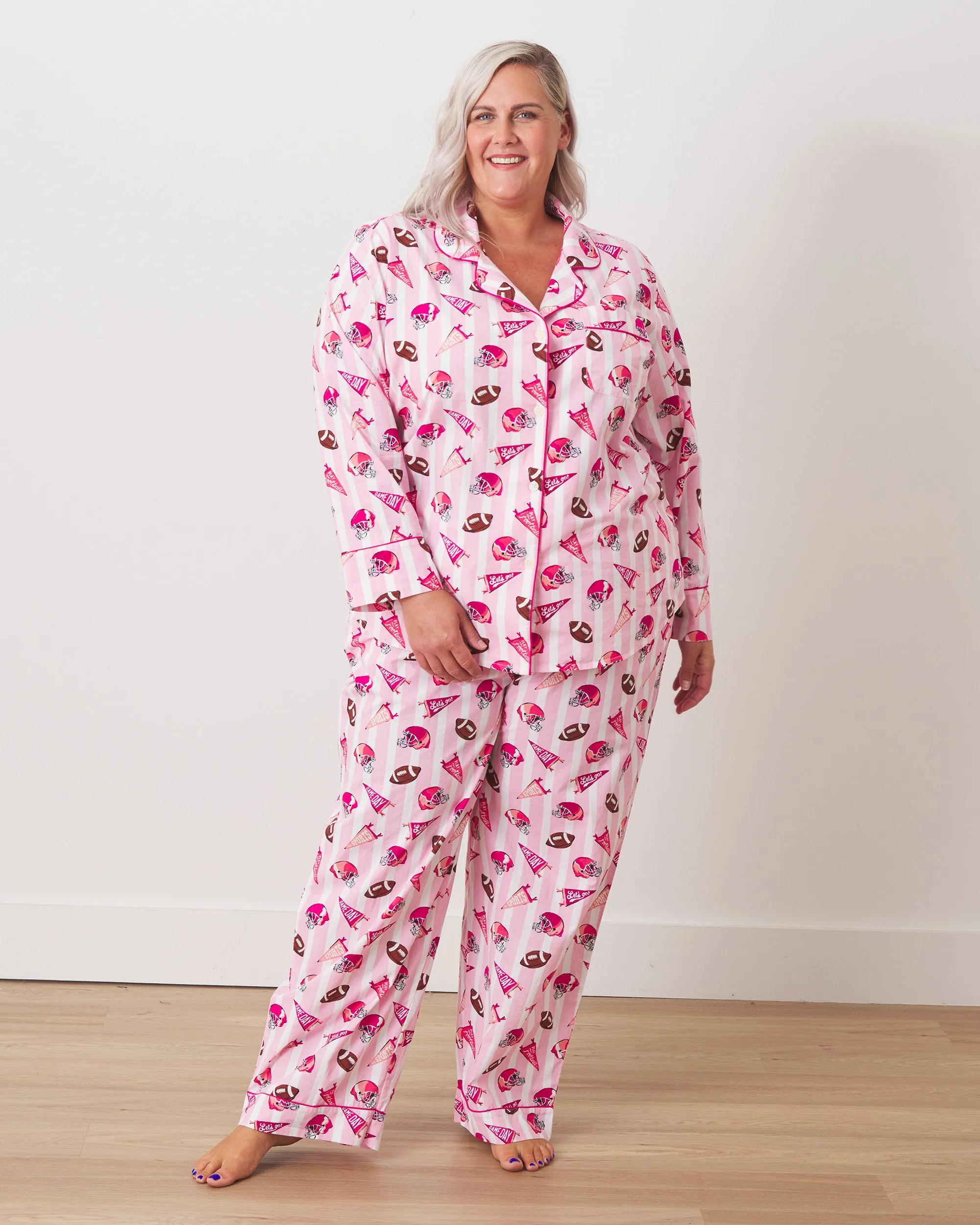 Game Day - Long PJ Set - Powder Puff