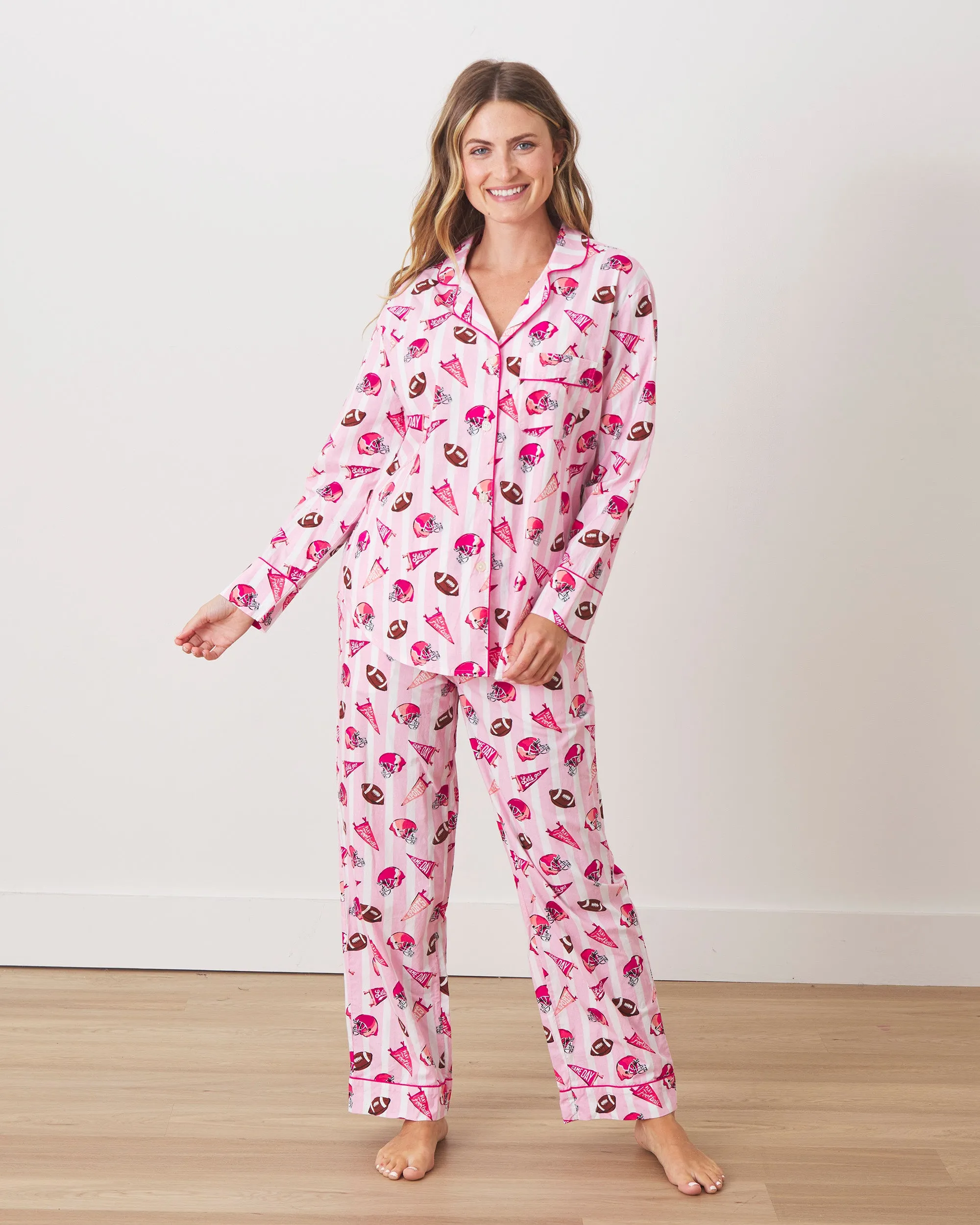 Game Day - Long PJ Set - Powder Puff