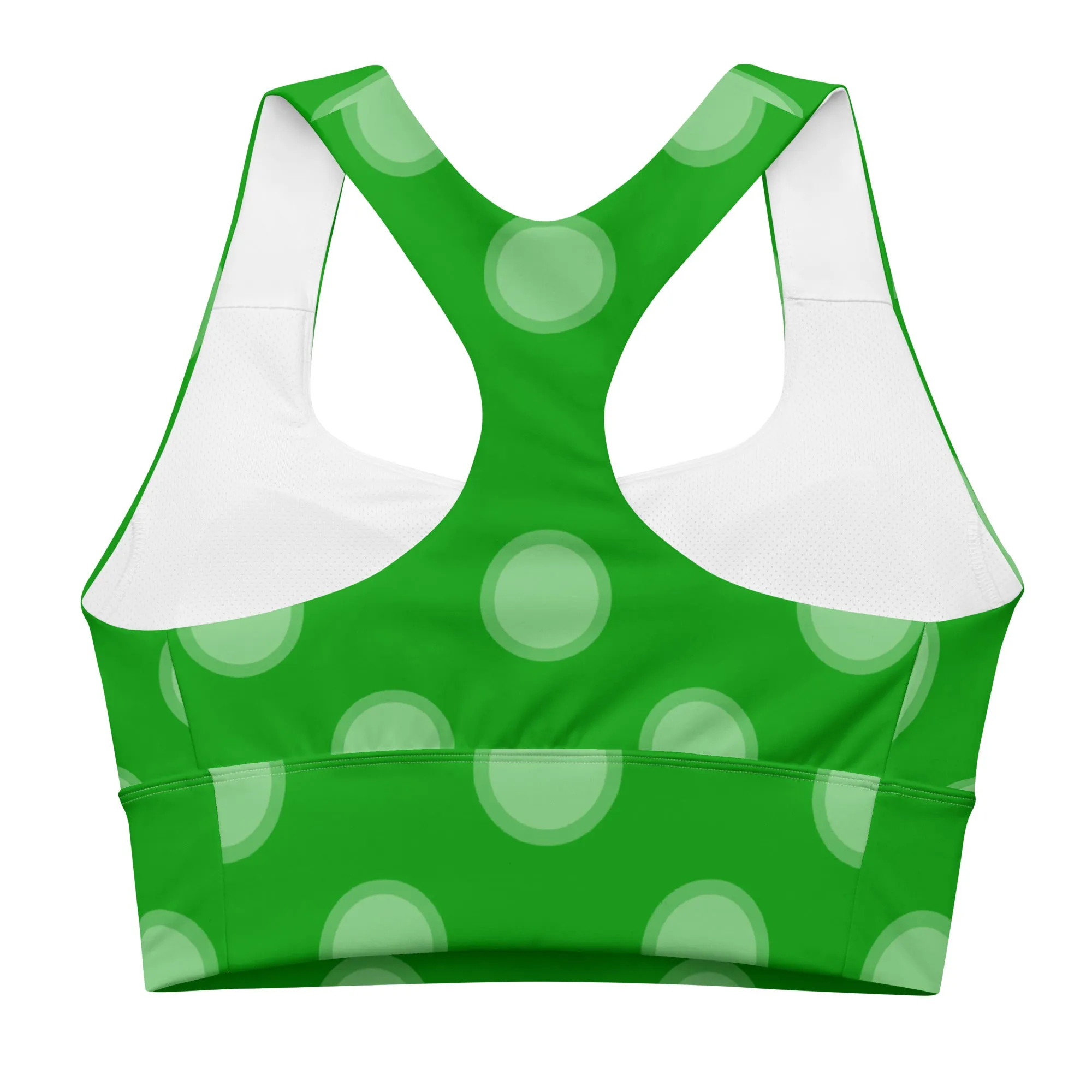Green Polka Dots Sports Bra | Racerback Bra | Training Bra, lioness-love