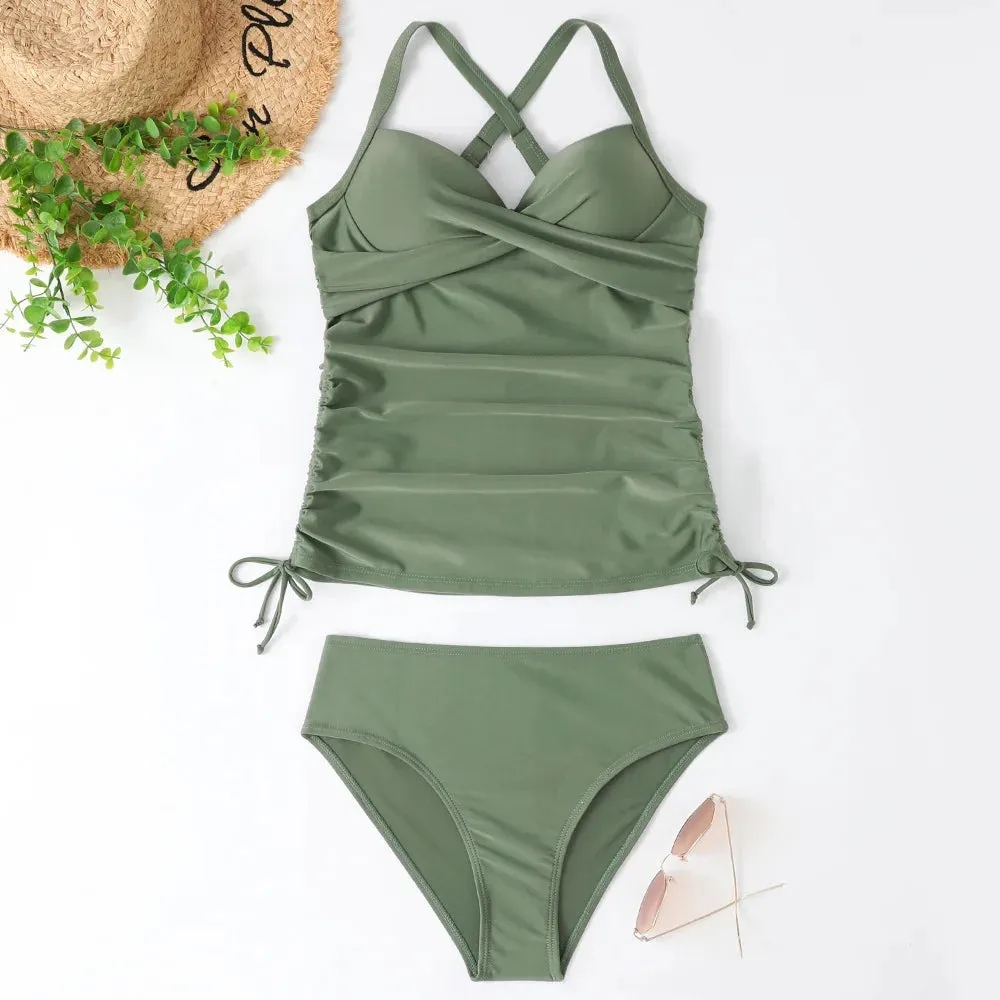 Halter Neck  high waisted bikini set
