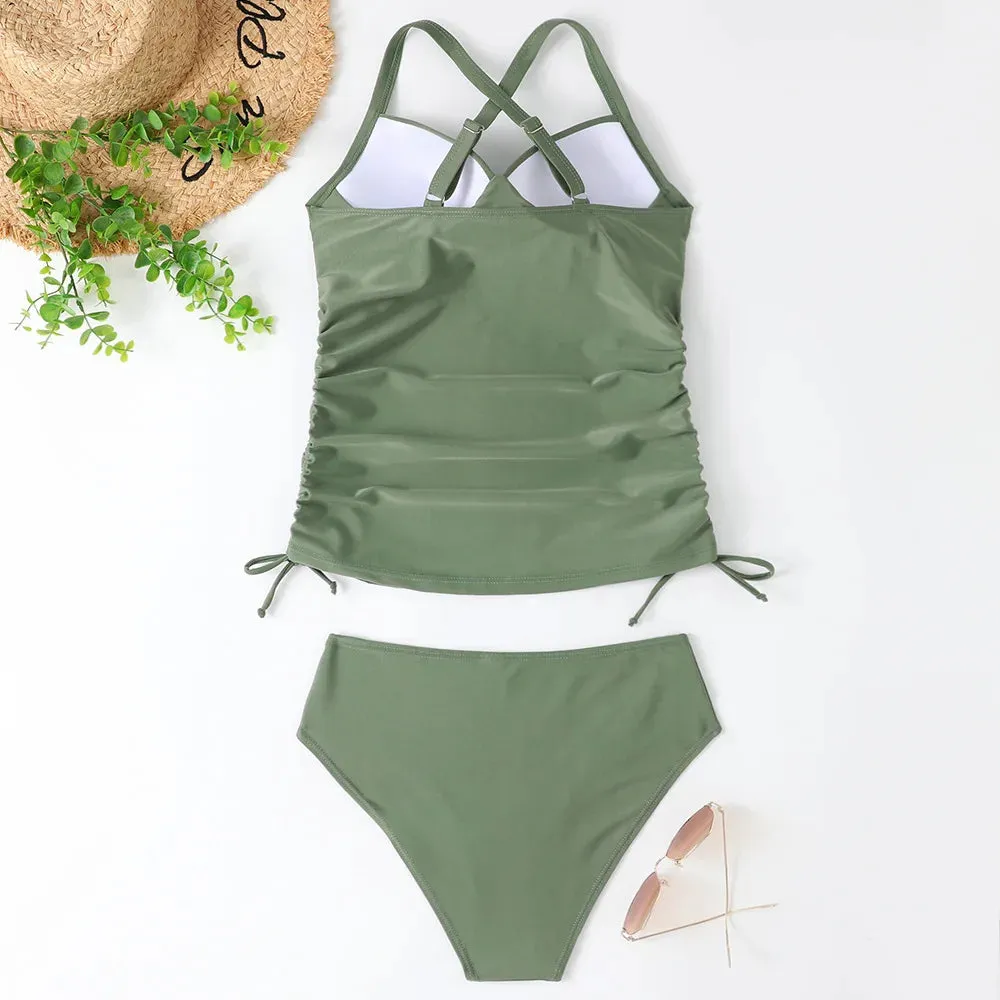 Halter Neck  high waisted bikini set