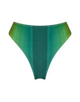 High Waisted Bikini Bottom - Verde