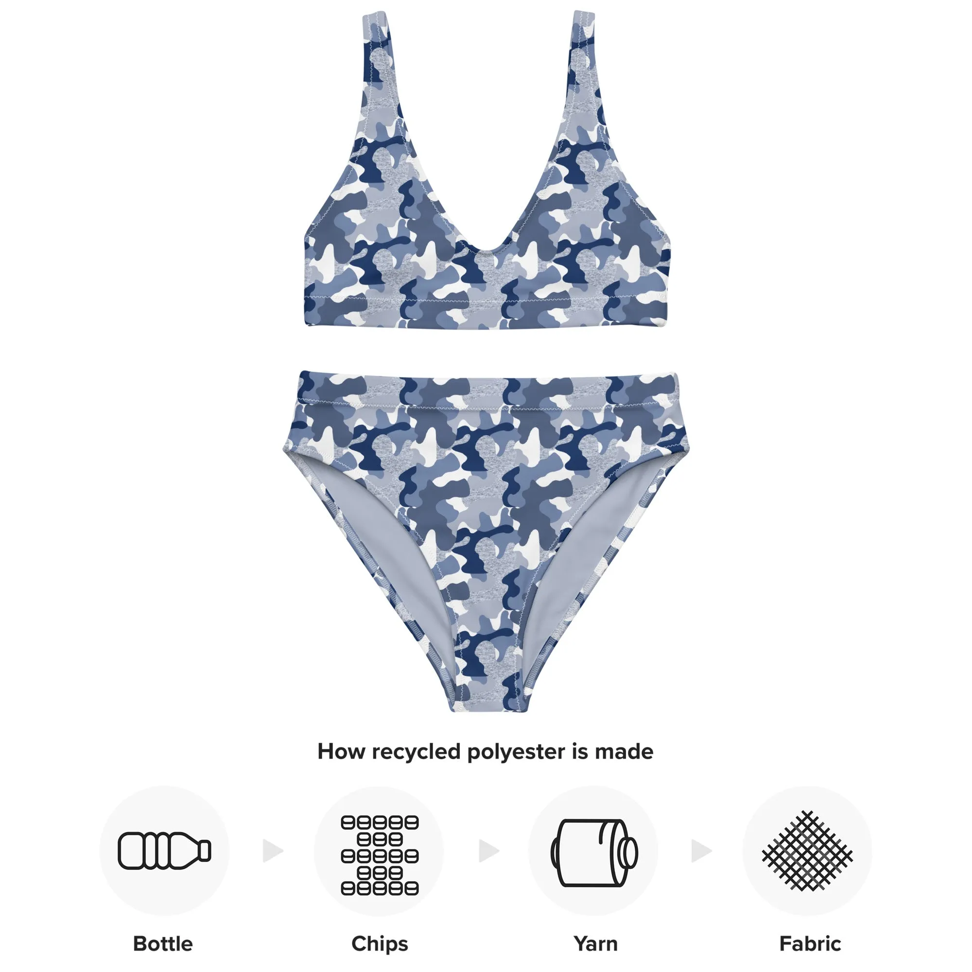 High Waisted Bikini Womens (Glamourange Luxury Bikini High Waisted - 009 Patterns Model)