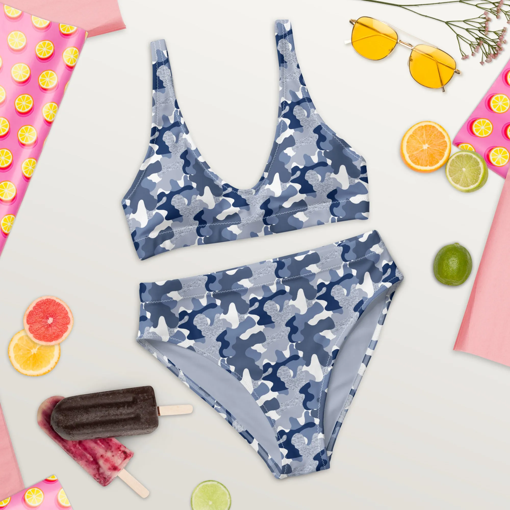 High Waisted Bikini Womens (Glamourange Luxury Bikini High Waisted - 009 Patterns Model)