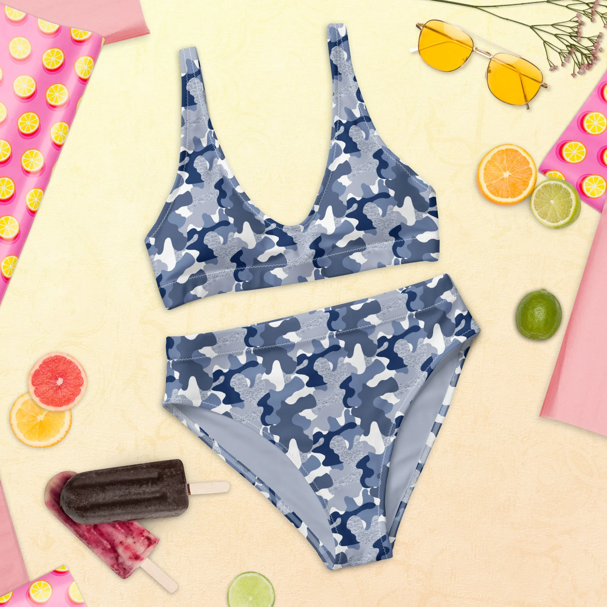 High Waisted Bikini Womens (Glamourange Luxury Bikini High Waisted - 009 Patterns Model)