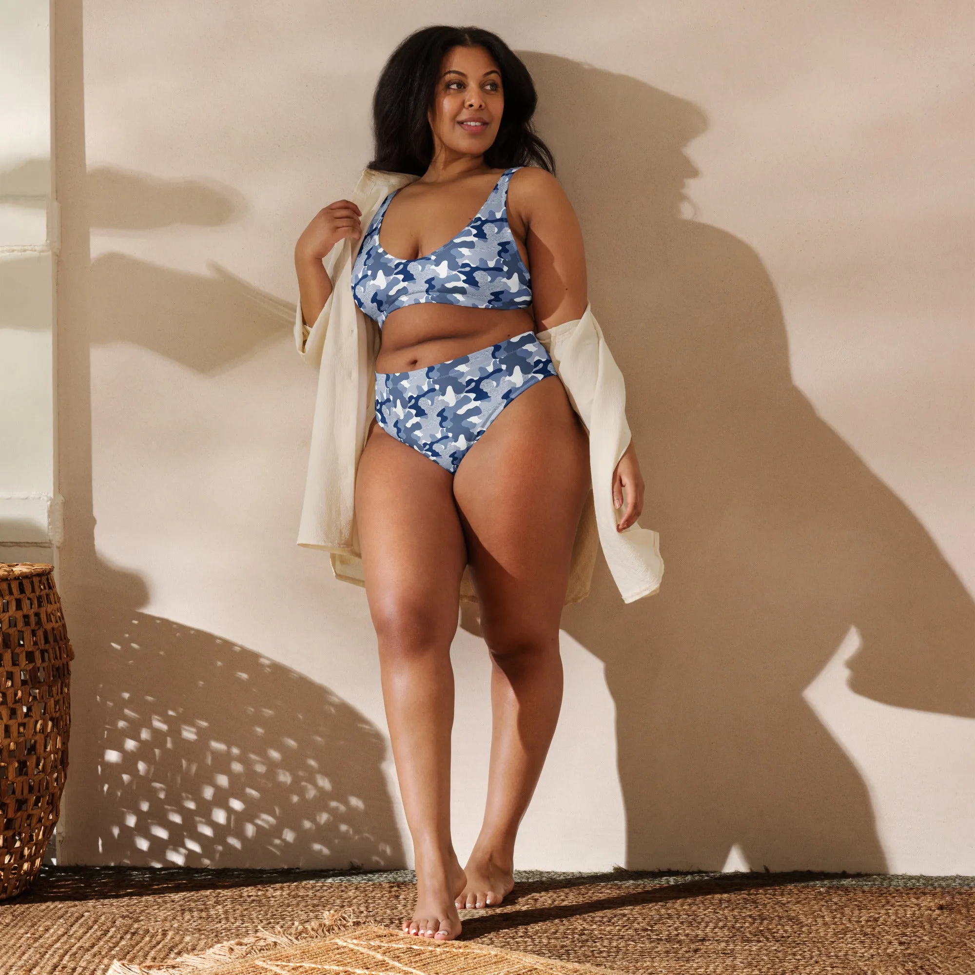 High Waisted Bikini Womens (Glamourange Luxury Bikini High Waisted - 009 Patterns Model)