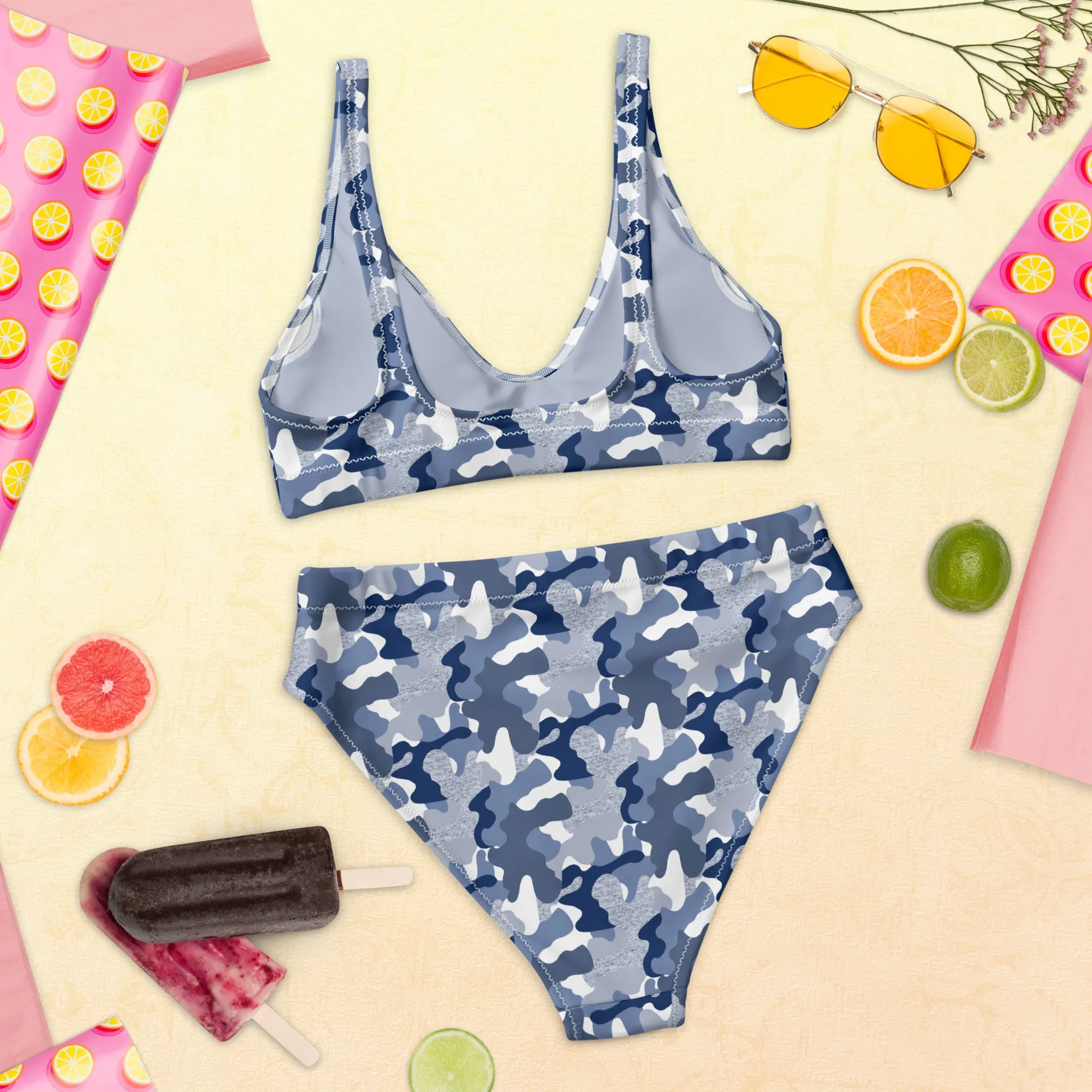 High Waisted Bikini Womens (Glamourange Luxury Bikini High Waisted - 009 Patterns Model)