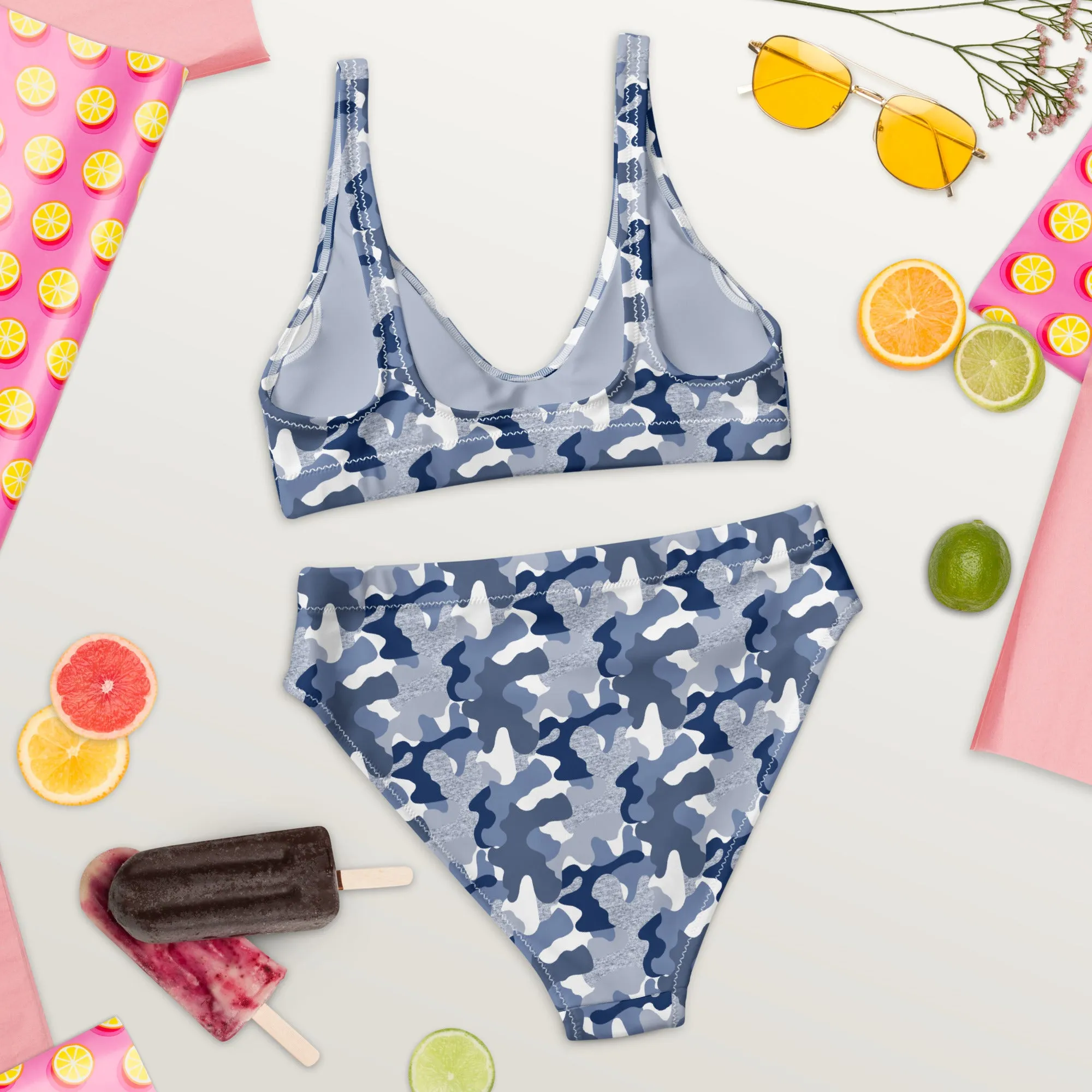 High Waisted Bikini Womens (Glamourange Luxury Bikini High Waisted - 009 Patterns Model)