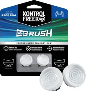 KontrolFreek CQC Rush for Playstation 4 (PS4) and Playstation 5 (PS5) Controller | Performance Thumbsticks | 2 Mid-Rise Concave | White