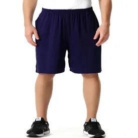Mens Big and Tall Athletic Jersey Shorts Soft Workout Shorts for Running Gym Training