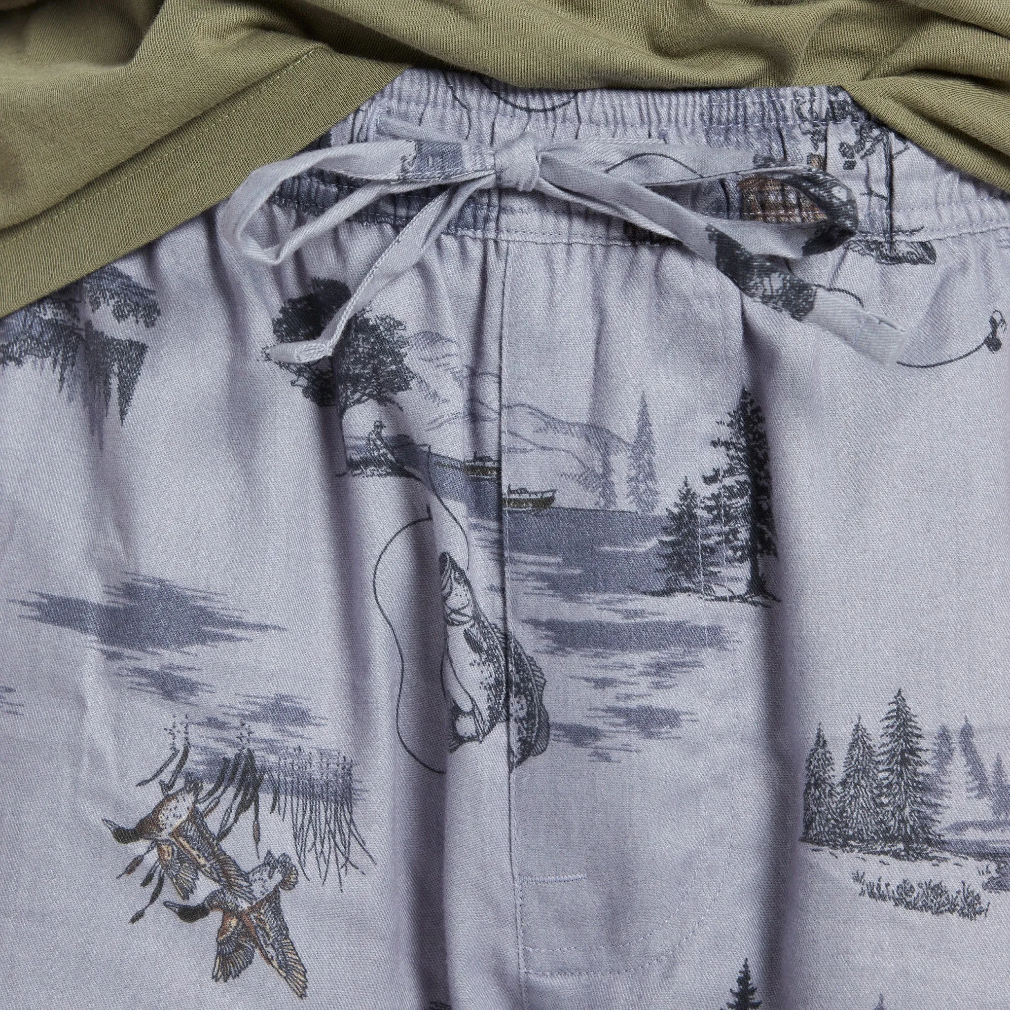Men's Outdoor Fishing Landscape Pattern Classic Sleep Pant