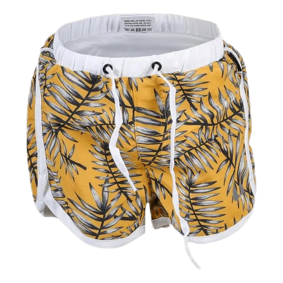 Palm Swim Diaper Shorts Yellow