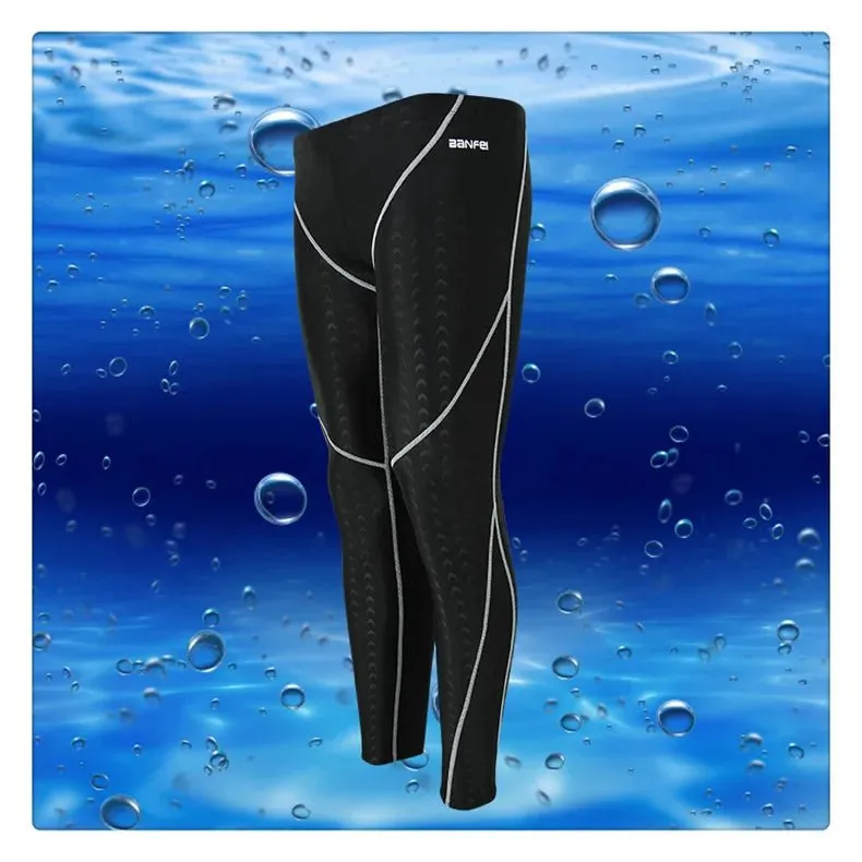 Professional Swimming Pants Men Swimwear long Swimming Trunks Man Swimsuit Men's Tights Beach Sport Swim Wear Bathing Suits
