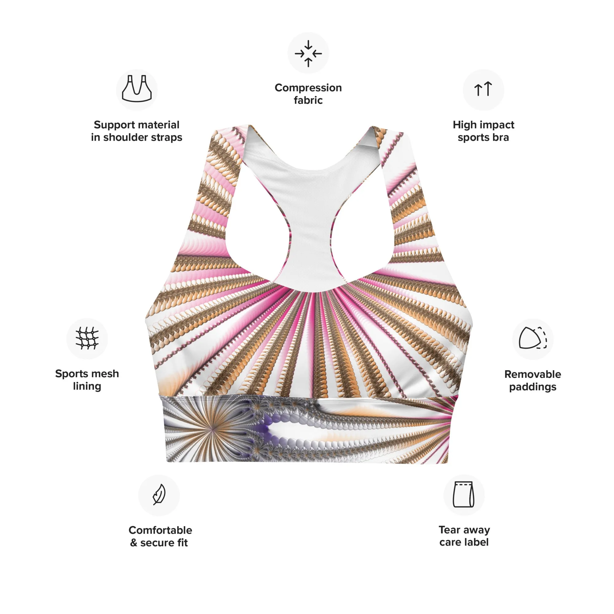 "Morning Bloom" Collection - Longline Sports Bra