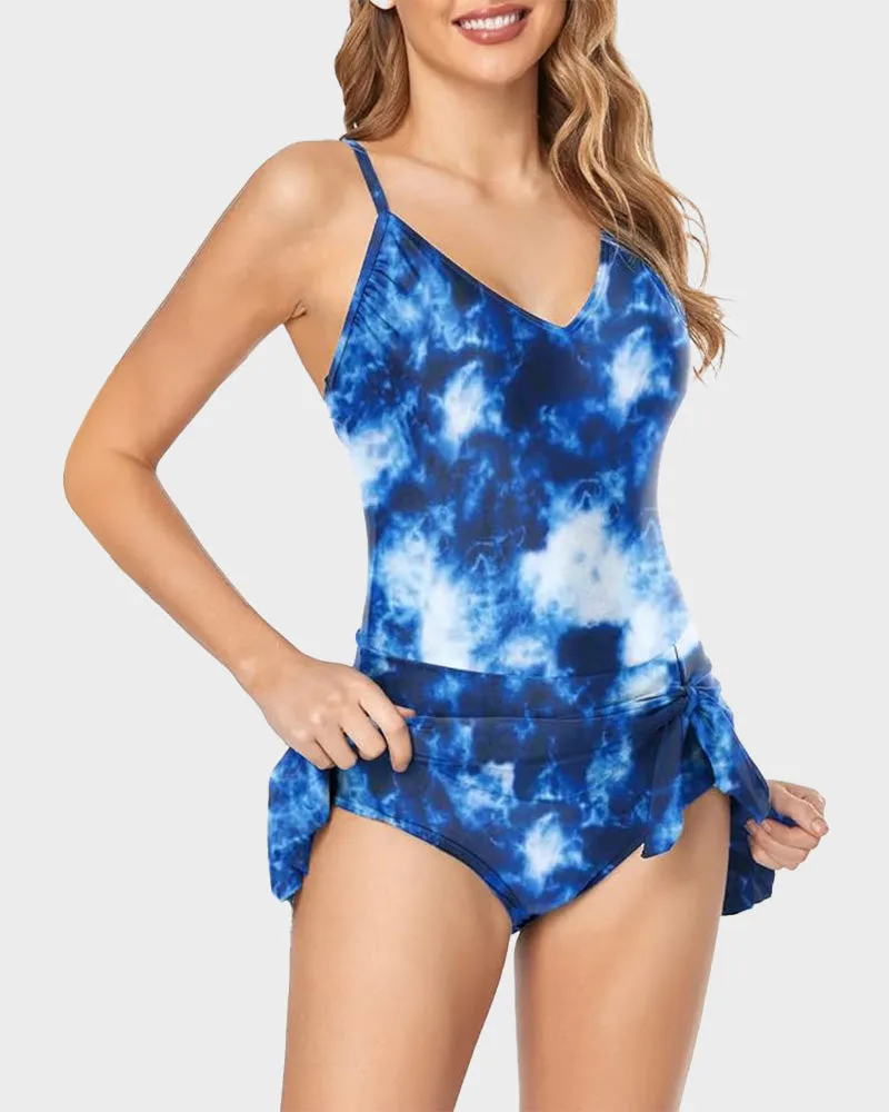 Shesways® Women's Plus Size Tummy Control Slim Fit One-Piece Swimsuit