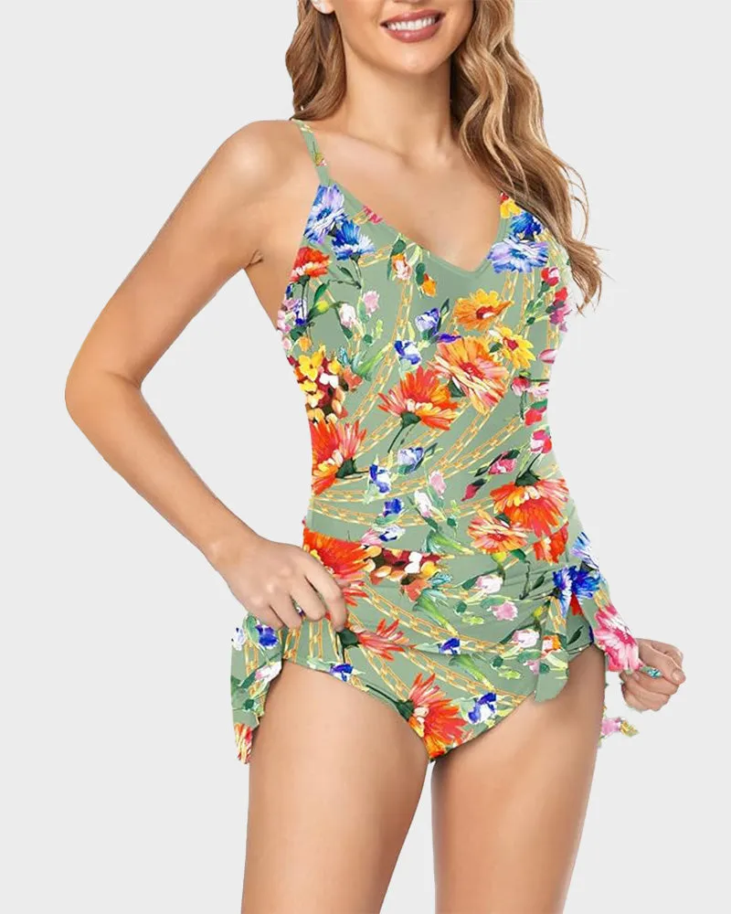 Shesways® Women's Plus Size Tummy Control Slim Fit One-Piece Swimsuit