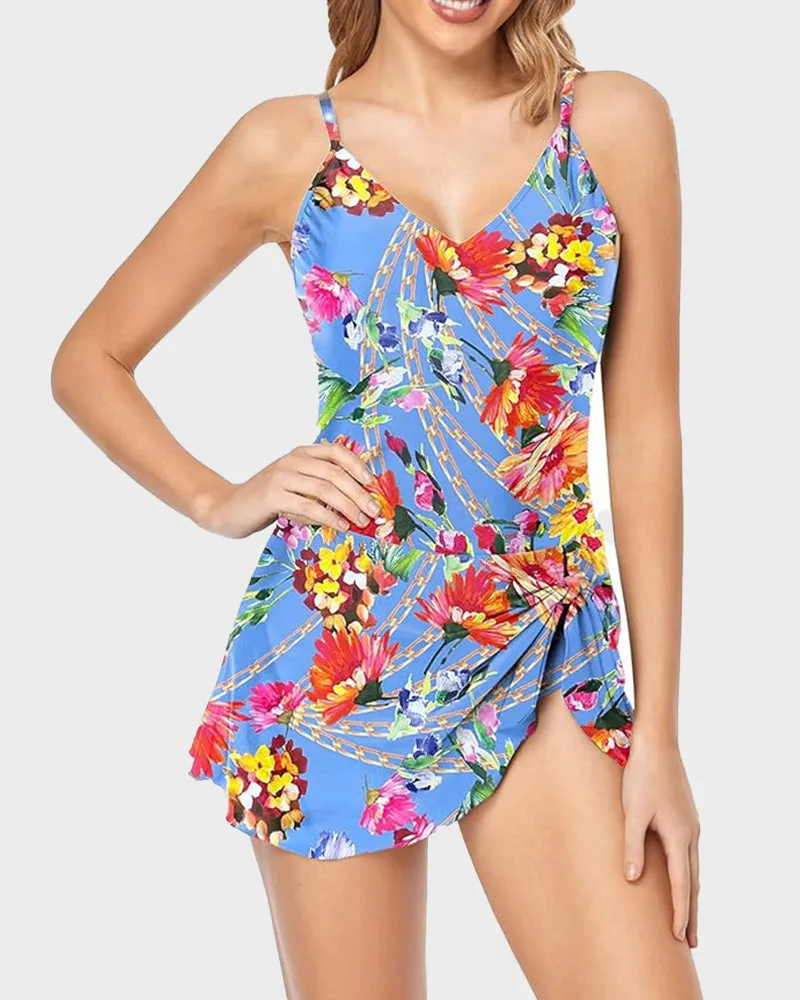Shesways® Women's Plus Size Tummy Control Slim Fit One-Piece Swimsuit