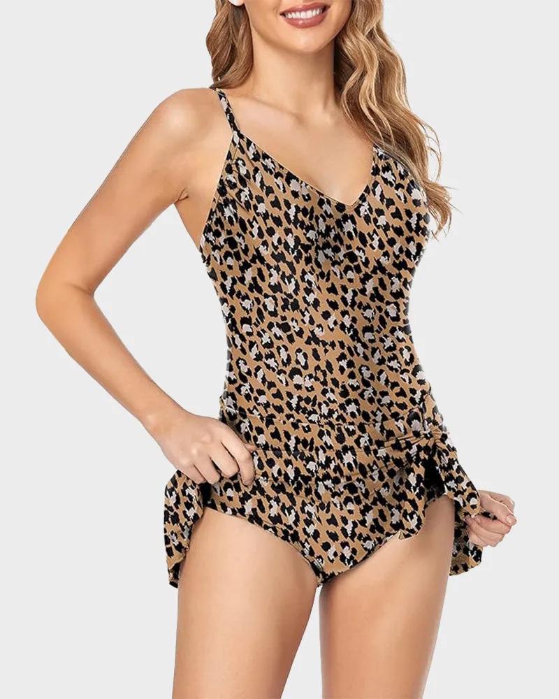 Shesways® Women's Plus Size Tummy Control Slim Fit One-Piece Swimsuit