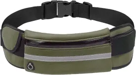 Slim Running Belt for Men, Waterproof Fanny Packs for Women,Phone Holder for Running,Reflective Waist Bag for Men,Runners Belt Pouch,Money Belt,Waist Pack Bag for Camping Workout Running Travel