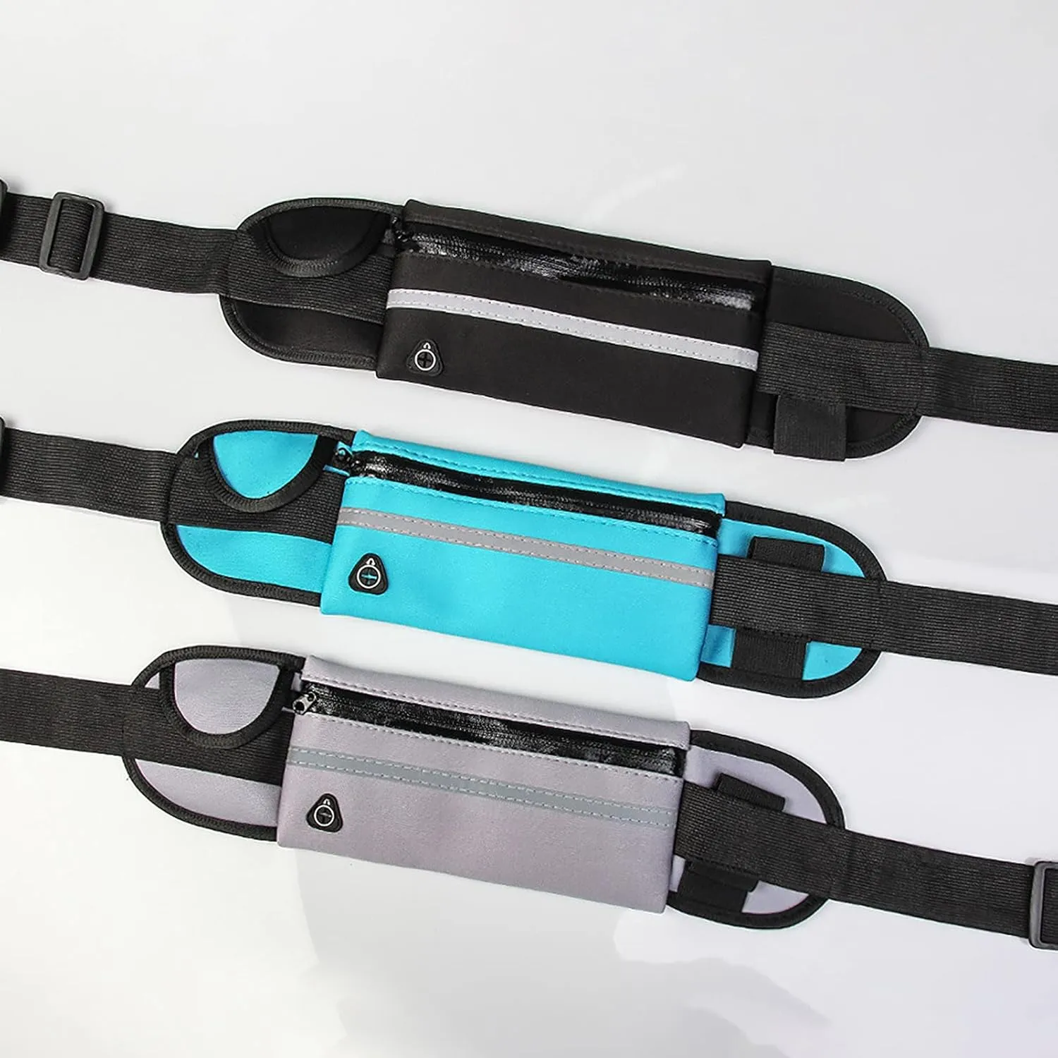 Slim Running Belt for Men, Waterproof Fanny Packs for Women,Phone Holder for Running,Reflective Waist Bag for Men,Runners Belt Pouch,Money Belt,Waist Pack Bag for Camping Workout Running Travel