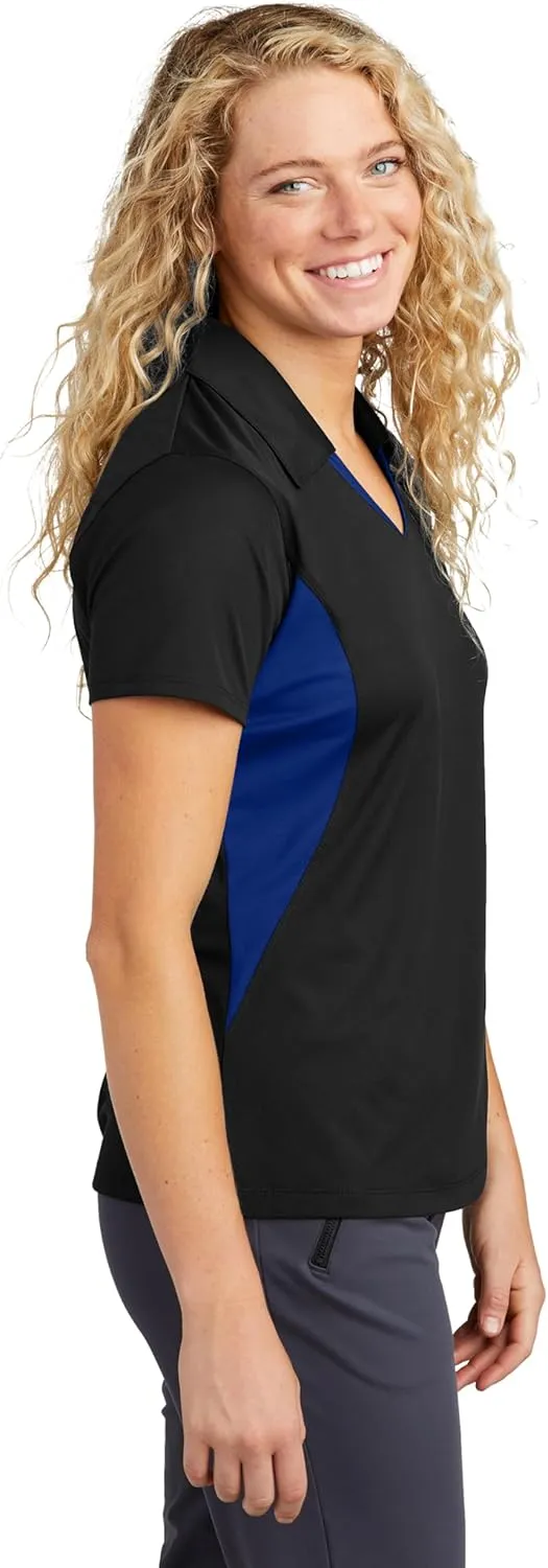 SPORT-TEK Women's Side Blocked Micropique Sport Wick Polo