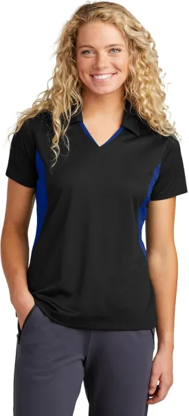 SPORT-TEK Women's Side Blocked Micropique Sport Wick Polo