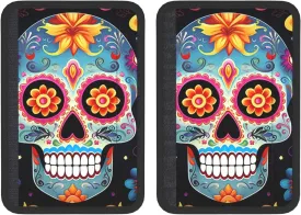 Sugar Skulls Car Seat Belt Cover 2 Pack Universal Soft and Comfortable Car Seatbelt Pad Backpack Shoulder Pad Neck Cushion Protector Harness Pads for Car Interior Accessories