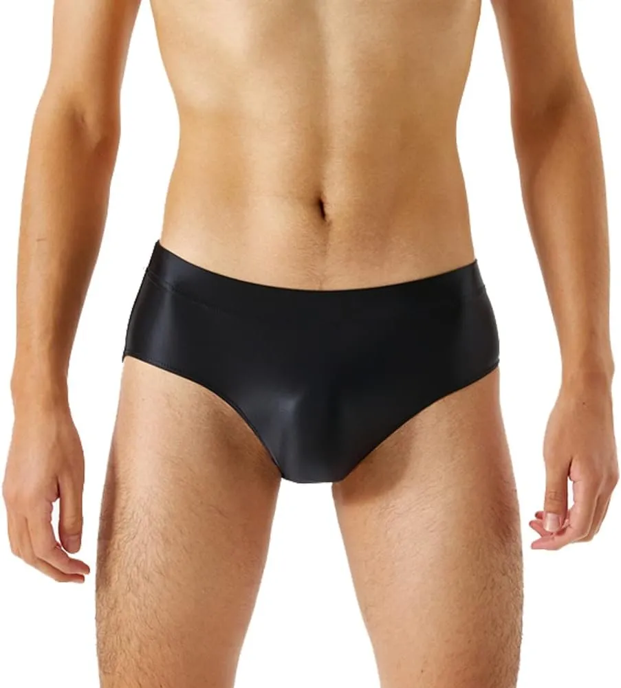 Summer Code Mens Sissy Panties Stretchy Silky Glossy Bikini Briefs Underwear Lingerie Underpants for Men