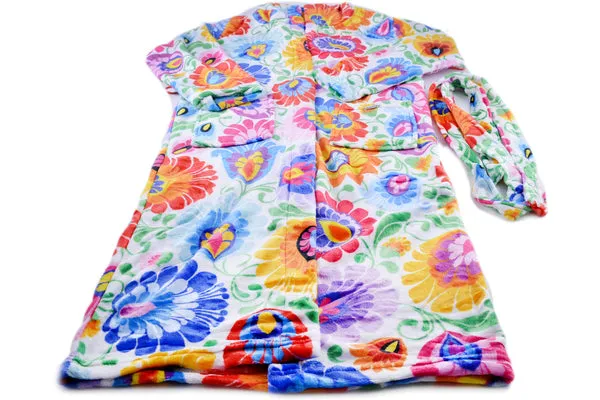 Textile Bathrobe size S/M White Folk