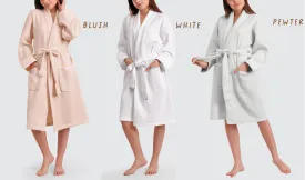 Women's Organic Waffle Spa Bathrobe (3 Colors)